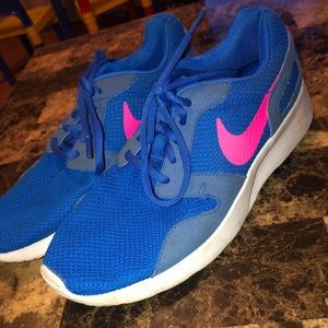 Blue and Pink Nikes